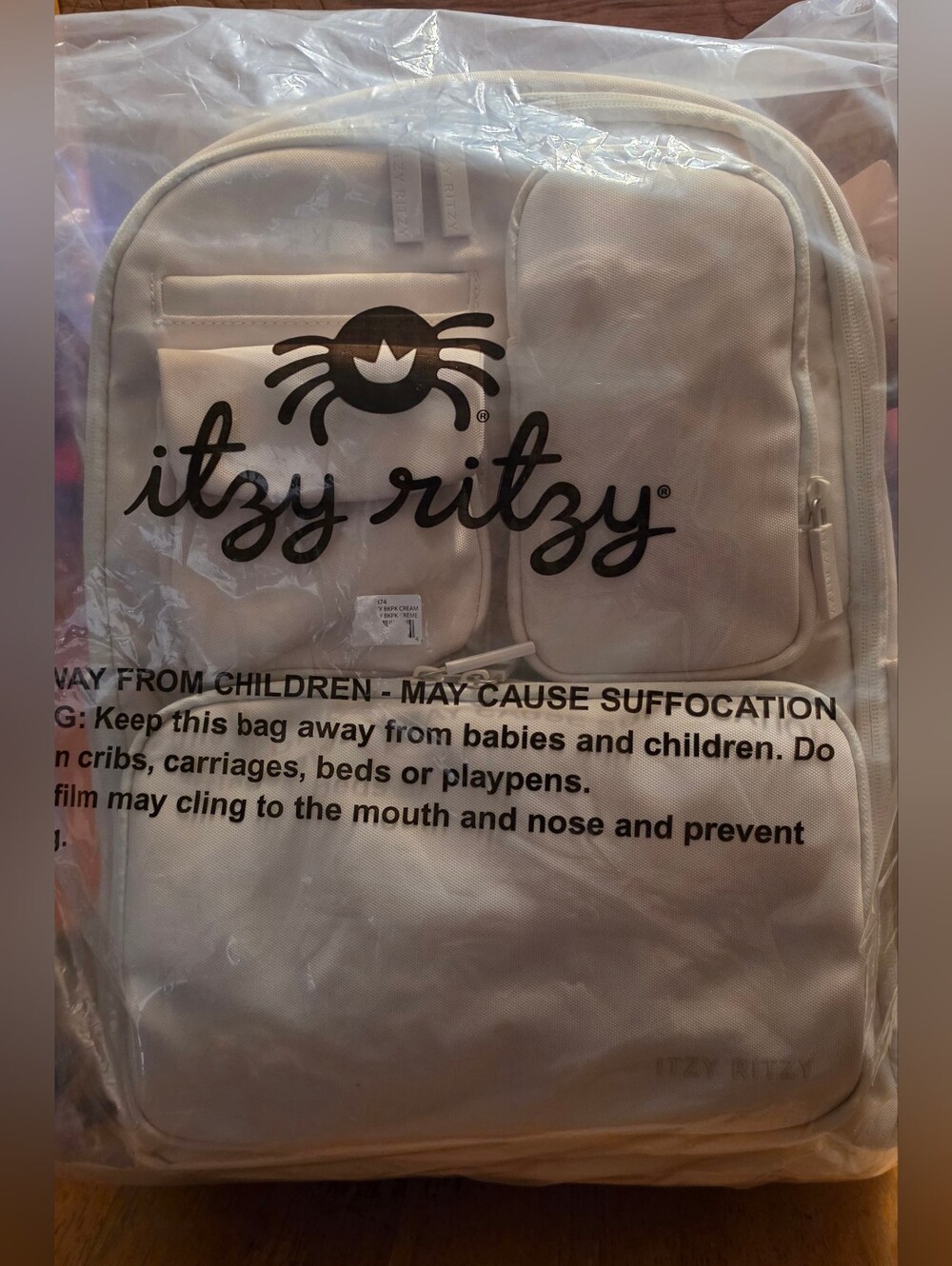 NEW ITZY RITZY BELONG UTILITY BACKPACK DIAPER BAG Off White